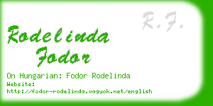 rodelinda fodor business card